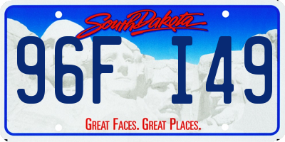 SD license plate 96FI49