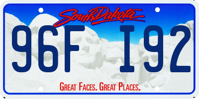 SD license plate 96FI92