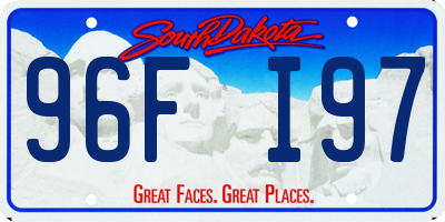 SD license plate 96FI97