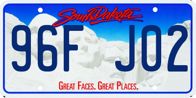 SD license plate 96FJ02