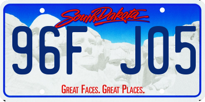 SD license plate 96FJ05