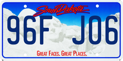 SD license plate 96FJ06