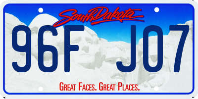 SD license plate 96FJ07