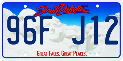 SD license plate 96FJ12