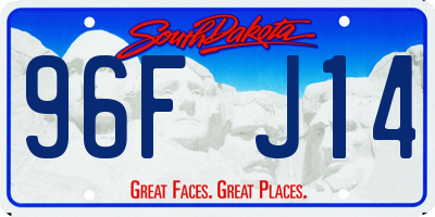 SD license plate 96FJ14