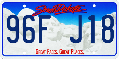 SD license plate 96FJ18