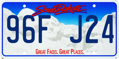 SD license plate 96FJ24