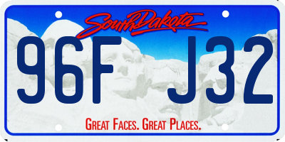 SD license plate 96FJ32