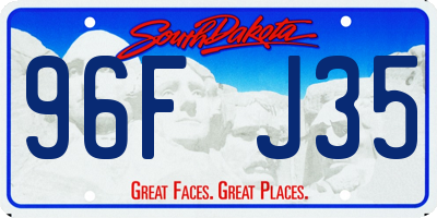 SD license plate 96FJ35