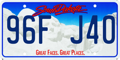 SD license plate 96FJ40