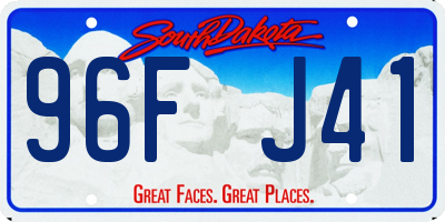 SD license plate 96FJ41