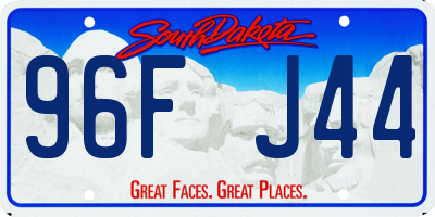 SD license plate 96FJ44