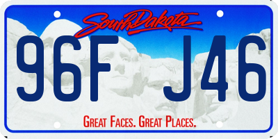 SD license plate 96FJ46
