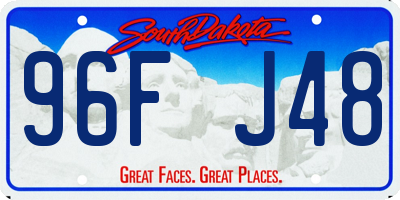 SD license plate 96FJ48
