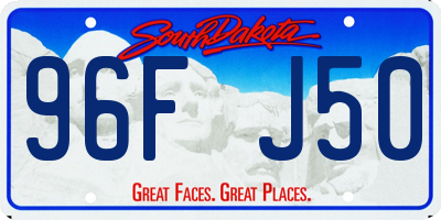 SD license plate 96FJ50