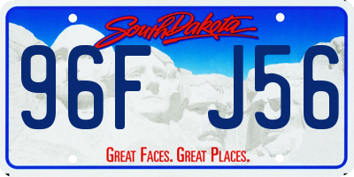 SD license plate 96FJ56