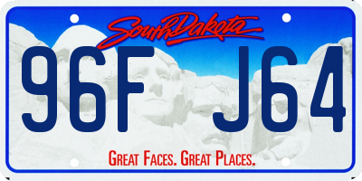 SD license plate 96FJ64