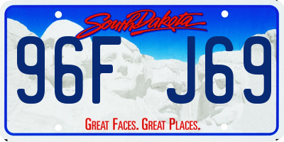 SD license plate 96FJ69