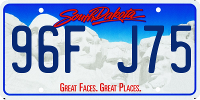 SD license plate 96FJ75