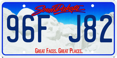 SD license plate 96FJ82