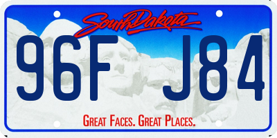 SD license plate 96FJ84
