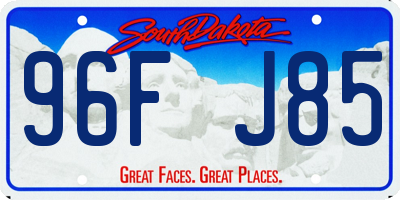 SD license plate 96FJ85