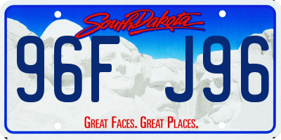 SD license plate 96FJ96