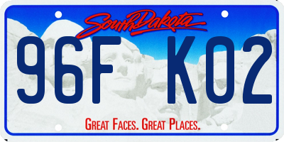 SD license plate 96FK02