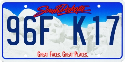 SD license plate 96FK17
