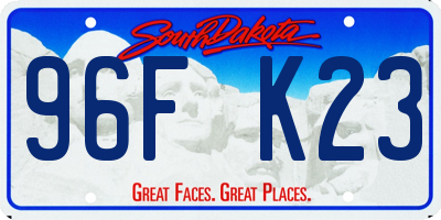 SD license plate 96FK23