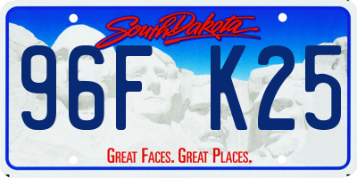 SD license plate 96FK25