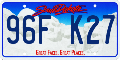 SD license plate 96FK27