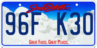 SD license plate 96FK30