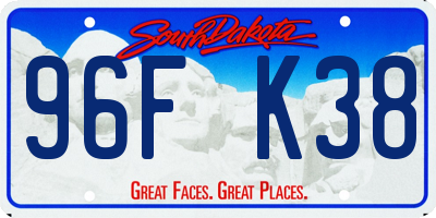 SD license plate 96FK38