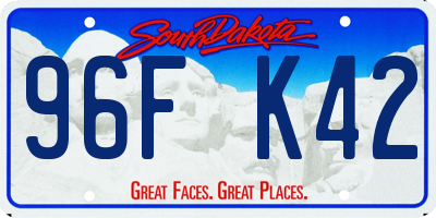 SD license plate 96FK42