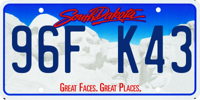 SD license plate 96FK43