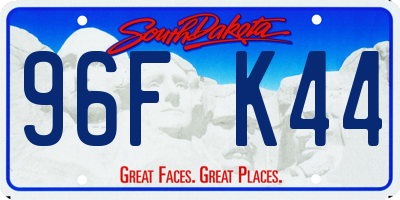 SD license plate 96FK44