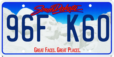 SD license plate 96FK60