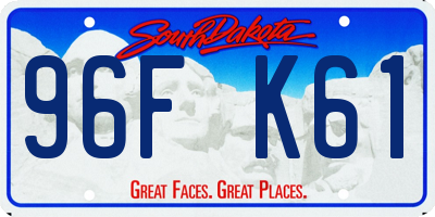 SD license plate 96FK61