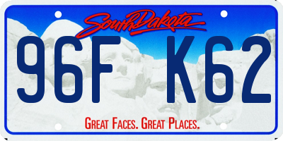 SD license plate 96FK62
