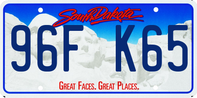 SD license plate 96FK65