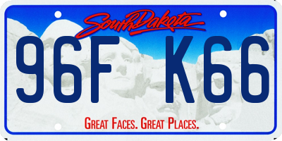 SD license plate 96FK66