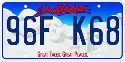 SD license plate 96FK68