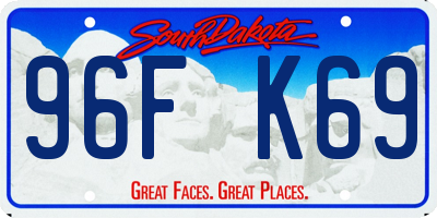 SD license plate 96FK69