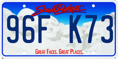 SD license plate 96FK73