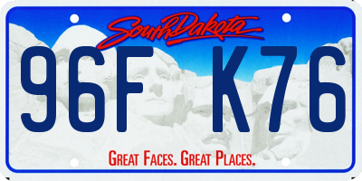 SD license plate 96FK76