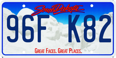 SD license plate 96FK82