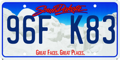 SD license plate 96FK83
