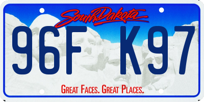 SD license plate 96FK97