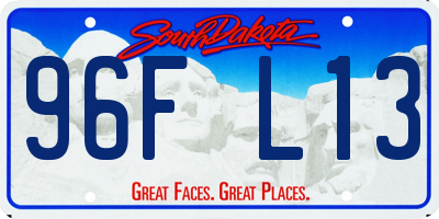 SD license plate 96FL13